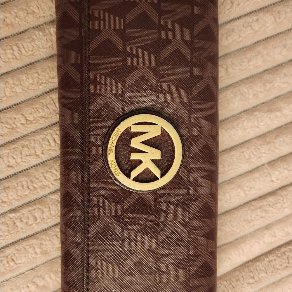 Michael Kors Brown Logo Continental Wallet